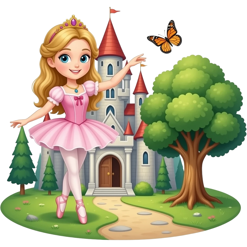 👸🏼🩰🏰🦋🌳 emoji