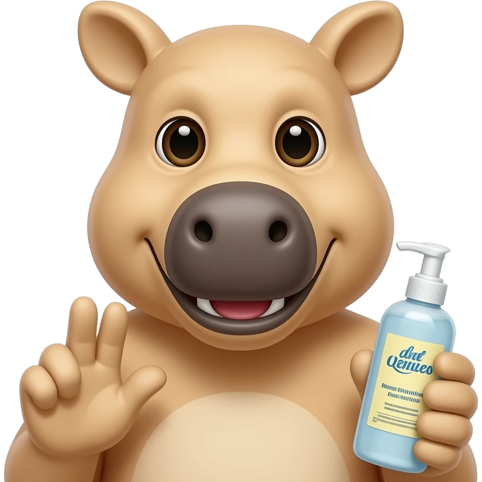 Barney with baby oil emoji
