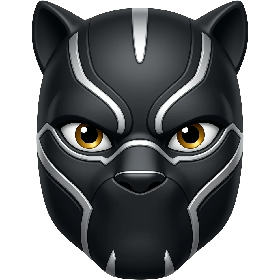 Pantera negra sólo la cara emoji