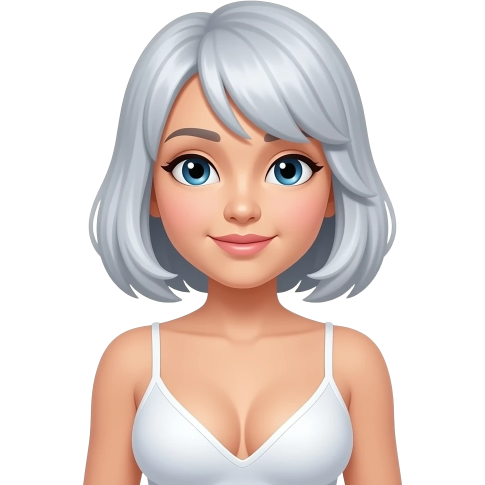 Big tits asian with silver hair emoji