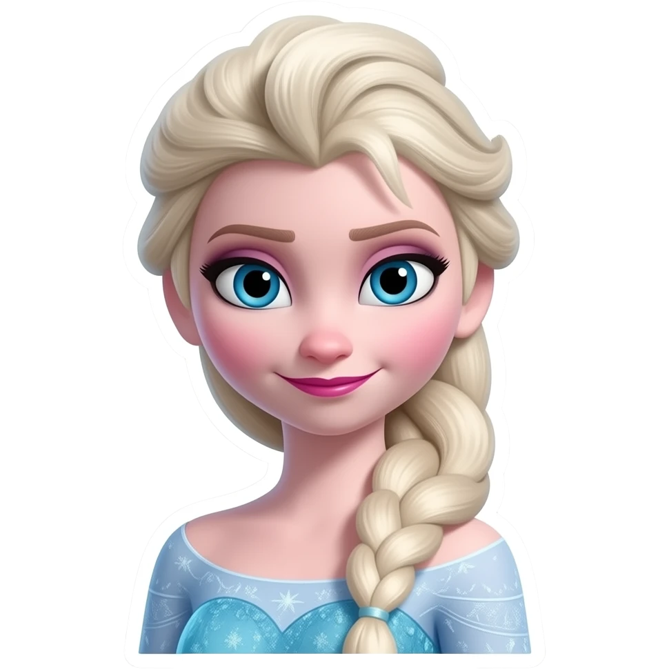 Sticker of elsa from frozen 2013 emoji