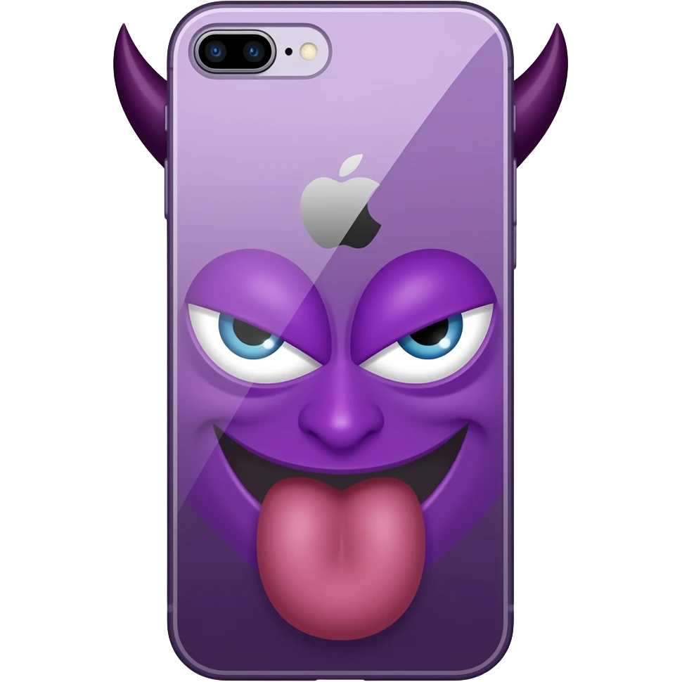 iPhone purple devil with dick emoji