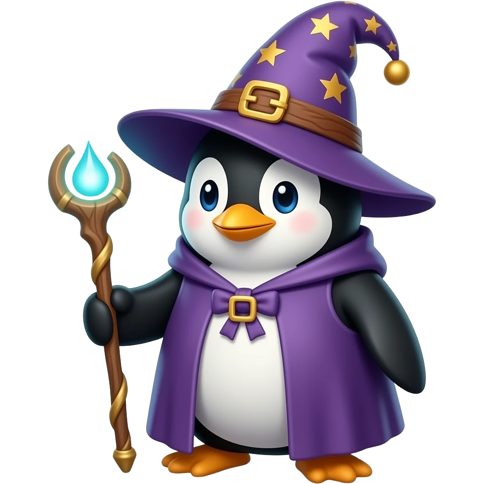 Penguin Wizard emoji