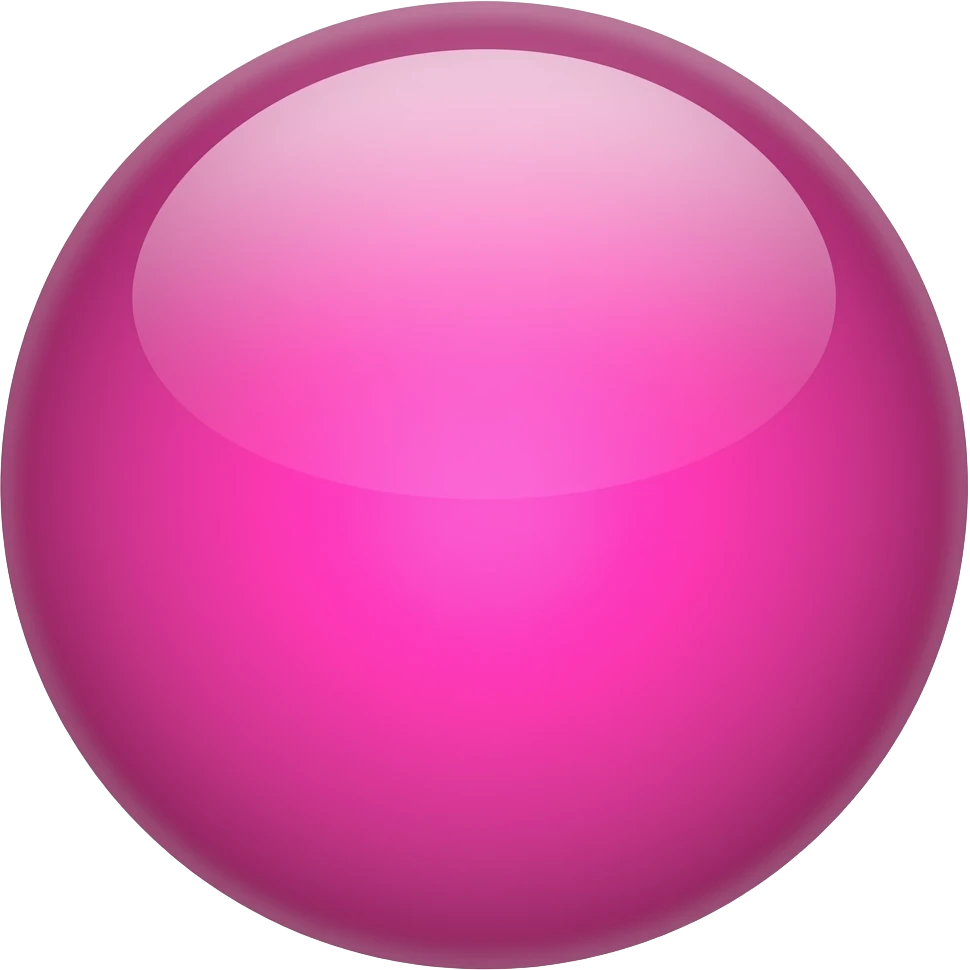 bright hot pink shiny sphere emoji