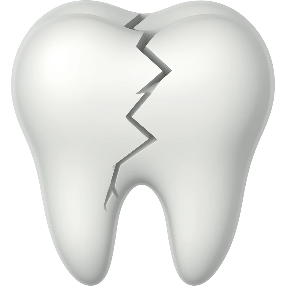 slightly broken tooth emoji