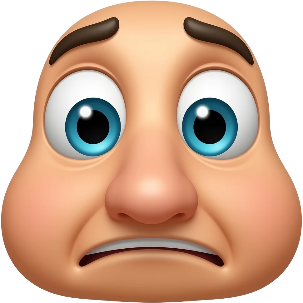 giant nose with panic expression, emotionally overwhelmed nostrils emoji