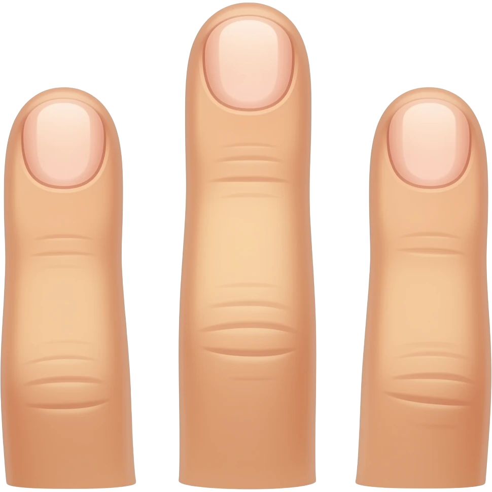 finger 3 emoji