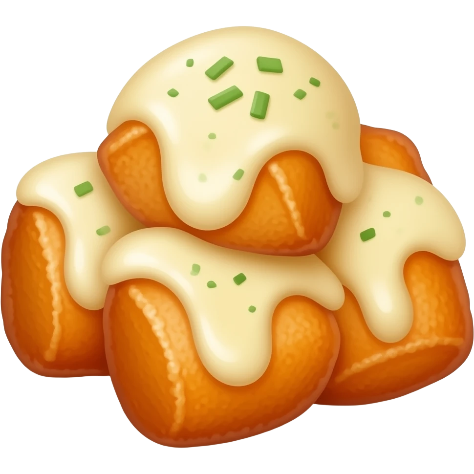 korean tteokbokki with melted mozzarella cheese emoji