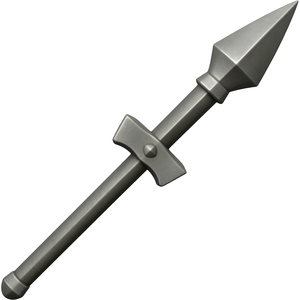 Огромное копье полностью состоящее из полированного камня emoji