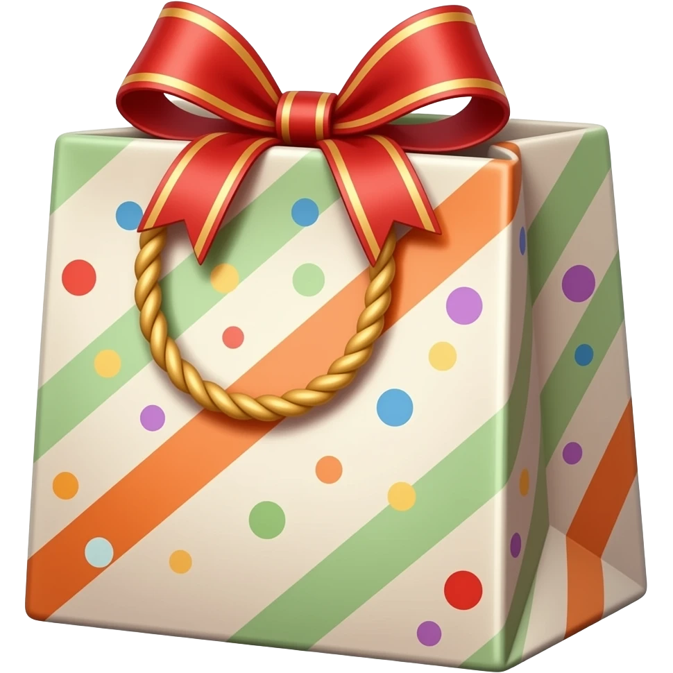 birthday gift bag emoji