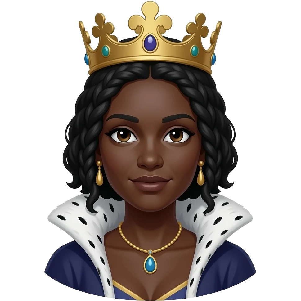 Slim thick ebony Queen emoji