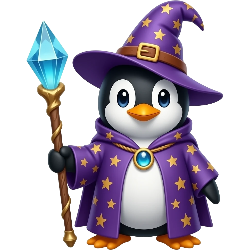 Penguin Wizard emoji