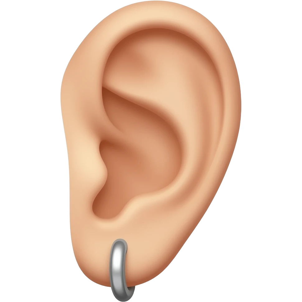 Oreja con arete emoji