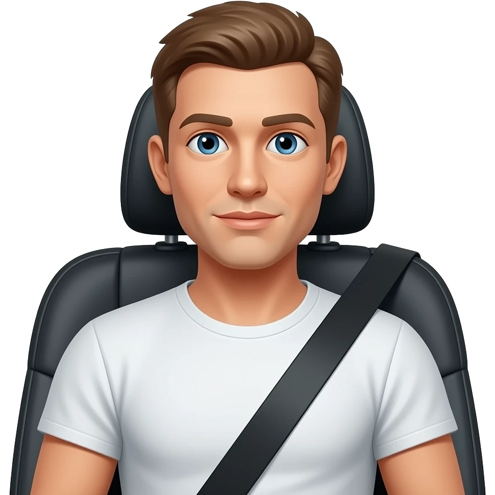 crash test dummy in car seat emoji