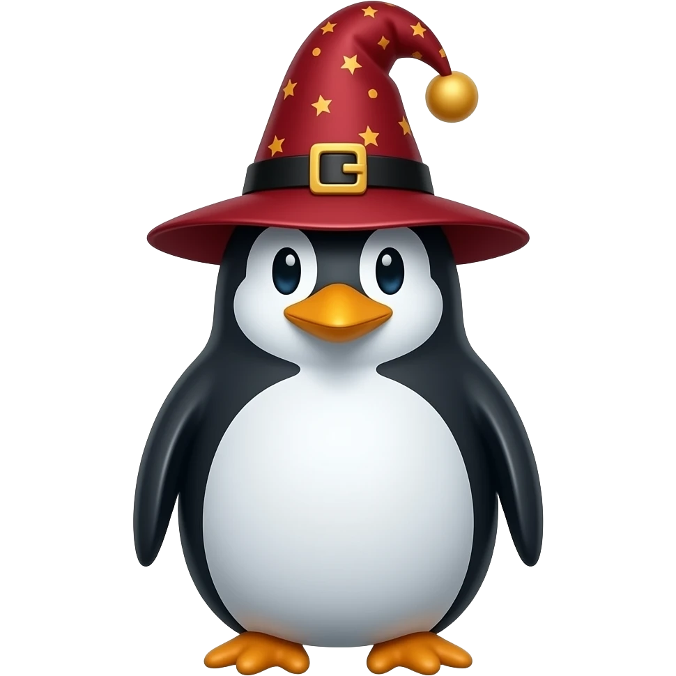 Penguin Wizard emoji
