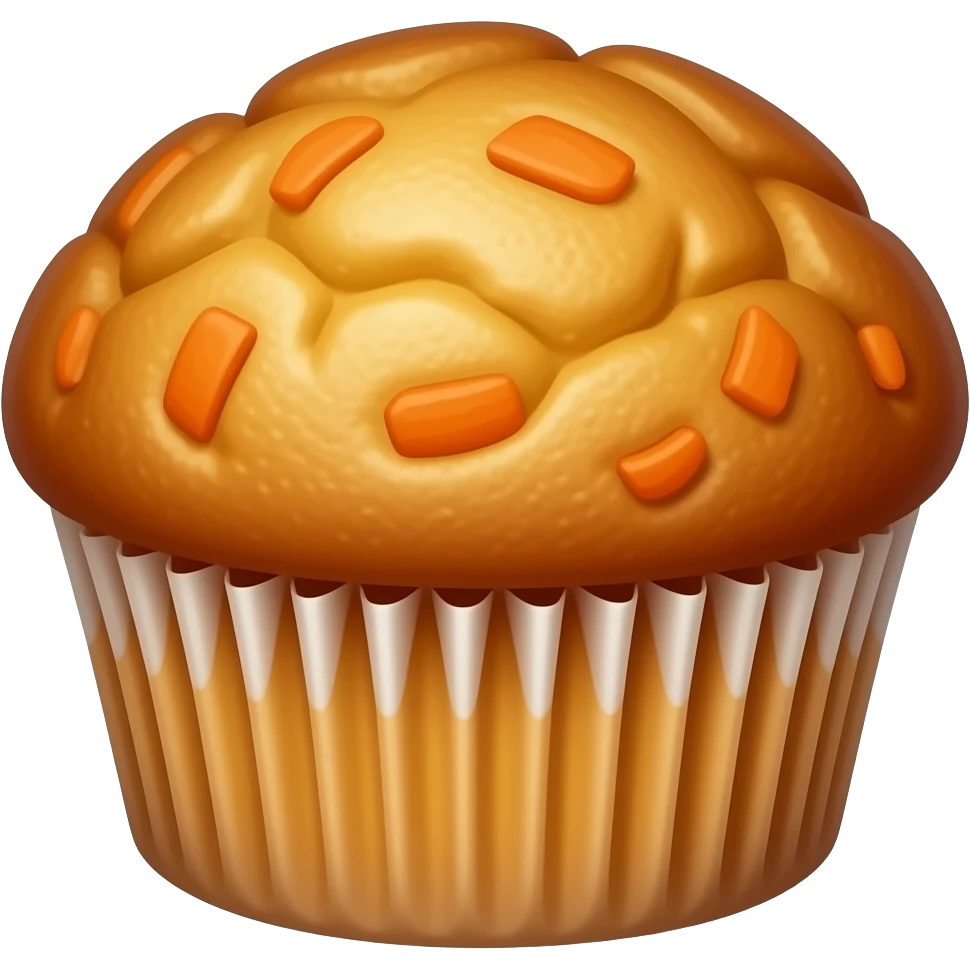 realistic carrot muffin emoji