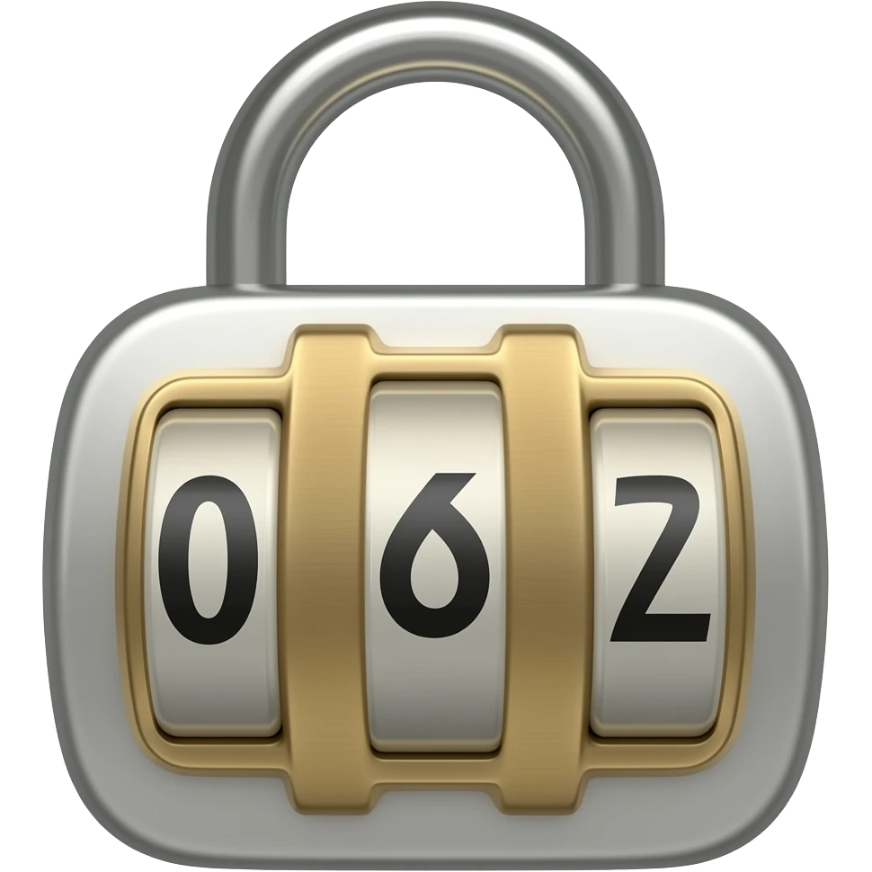 combination lock emoji