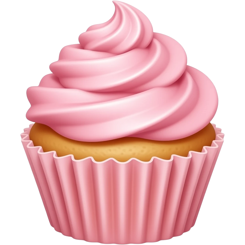 Cupcake with pink icing emoji