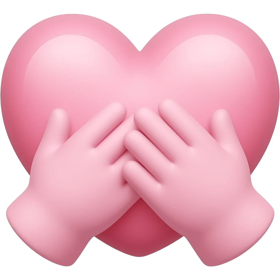 Maa 글러브로 하트 모양을 만들어줘 연핑크로 emoji