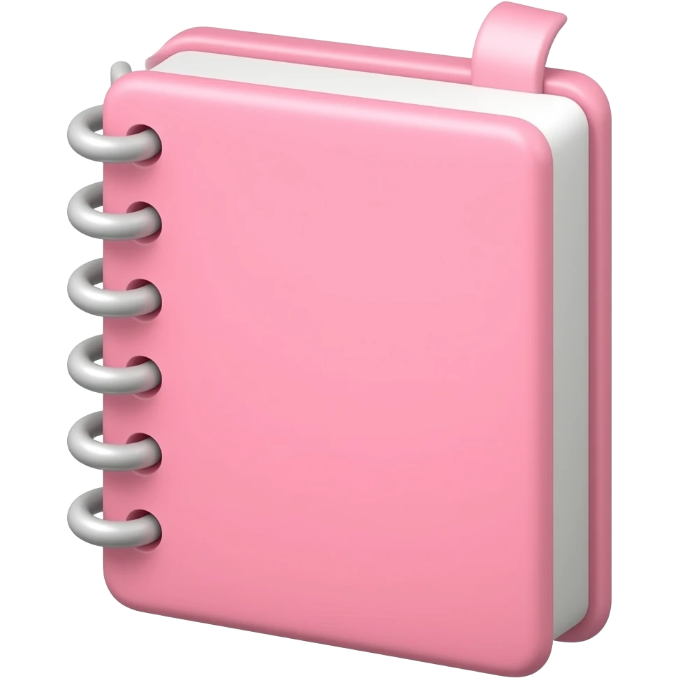 pink notebook emoji