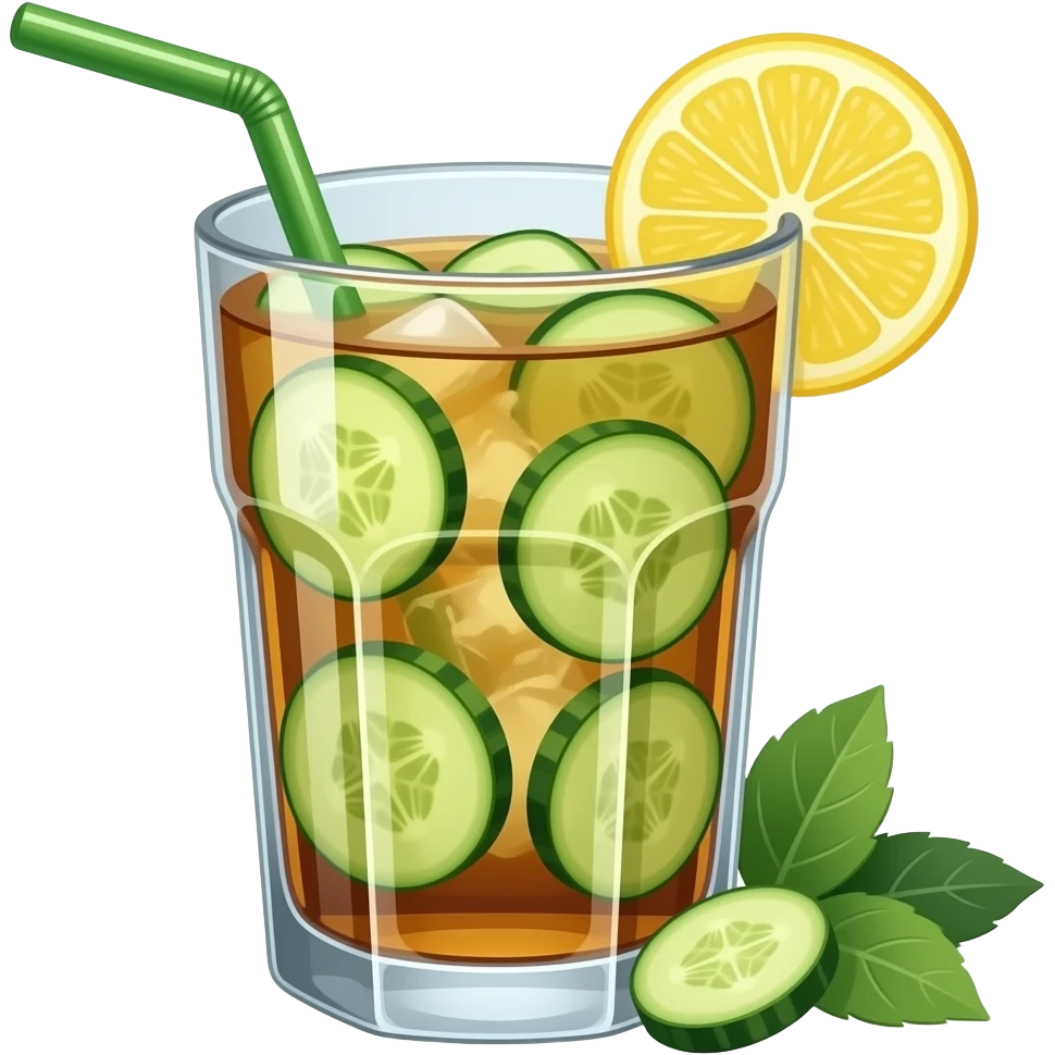 cucumber green iced tea emoji