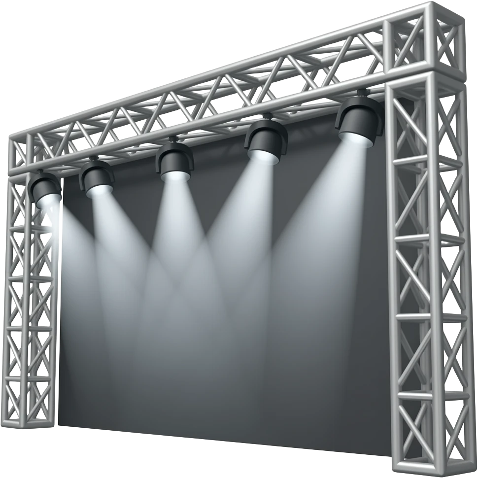 stage, truss frame, angle, light, no background emoji