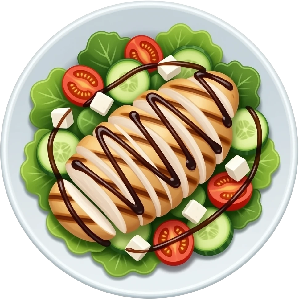 a grilled chicken salad emoji