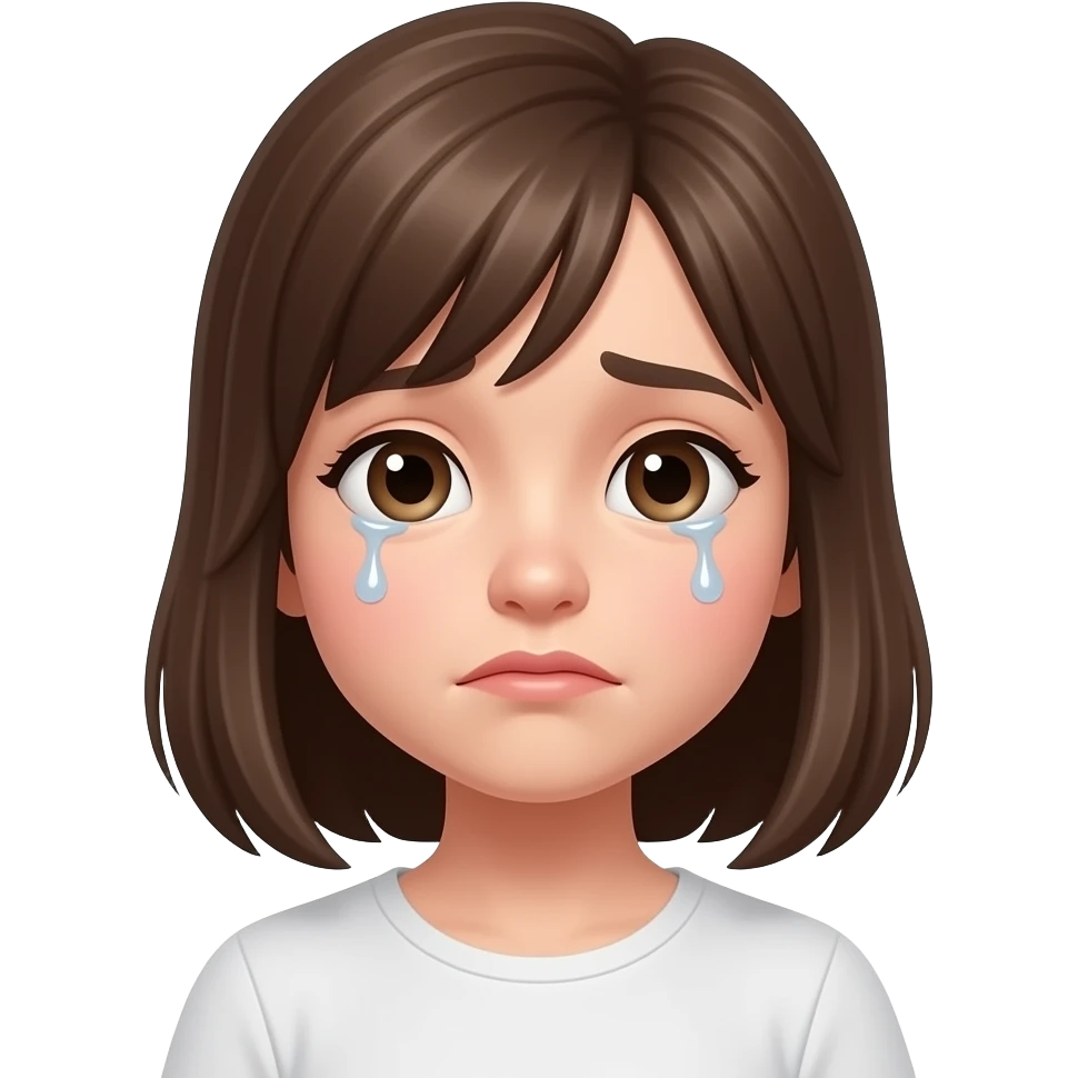 Craying emoji in girl emoji