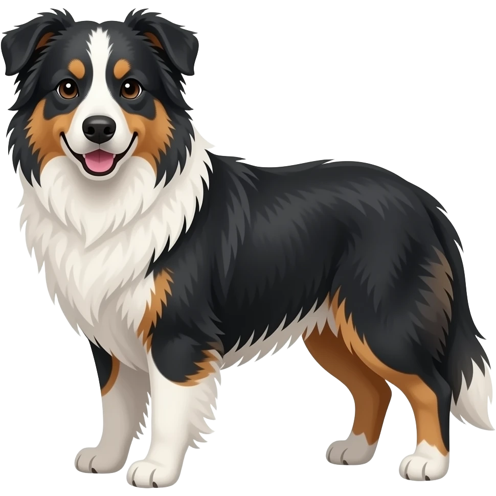 Australian Shepherd Tricolor without a tail emoji
