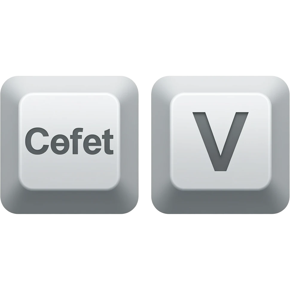 "ctrl" and "v" keys from keyboard together emoji