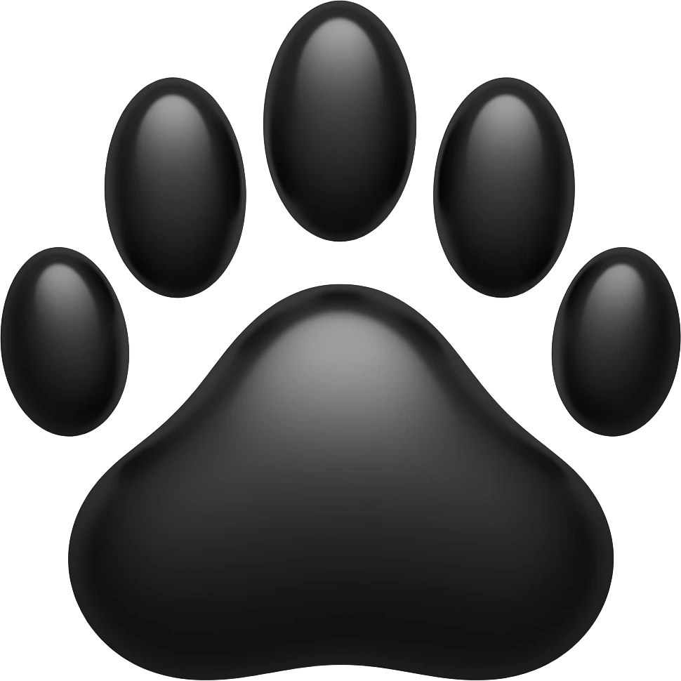 black 3 paw paw emoji