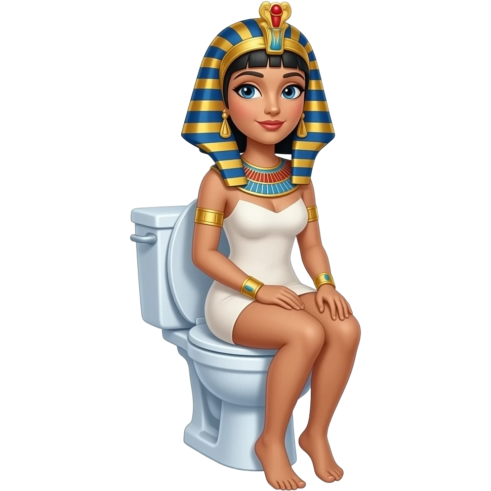 Cleopatra nude on toilet emoji