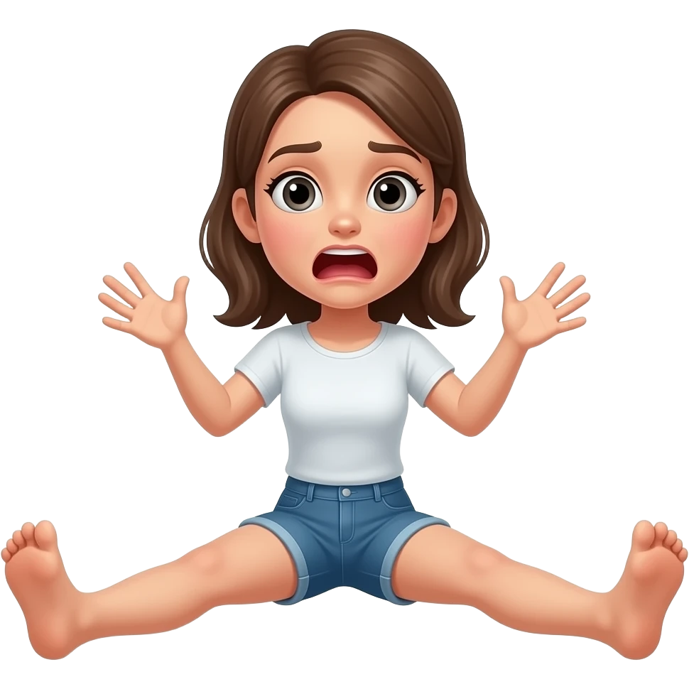Девушка с раздвинутыми ногами во время оргазма emoji