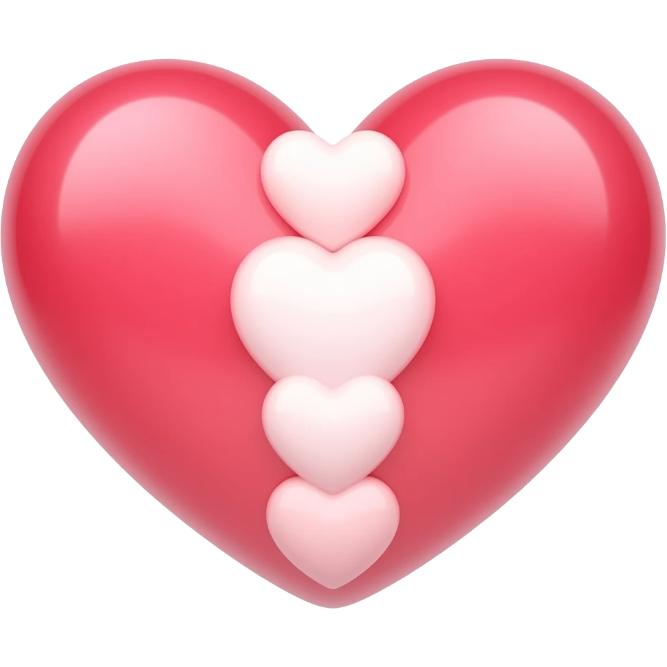 Three hearts in a row connected toghether emoji
