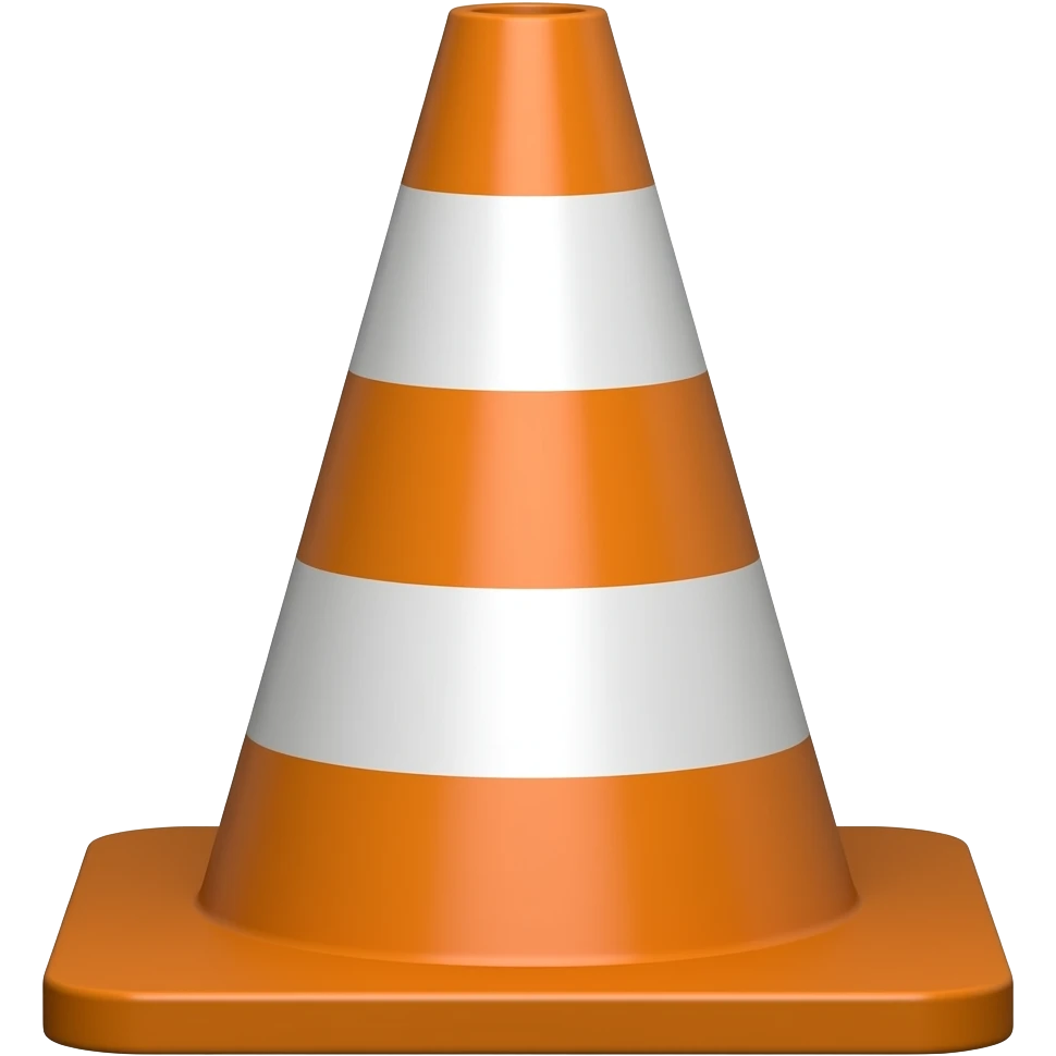 Crea emoji sencillo cono trafico emoji