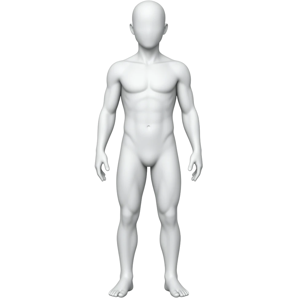 una persona blanca por completo sin rostro, parada de cuerpo completo. pero todo el cuerpo sea de color blanco, normalito pe emoji