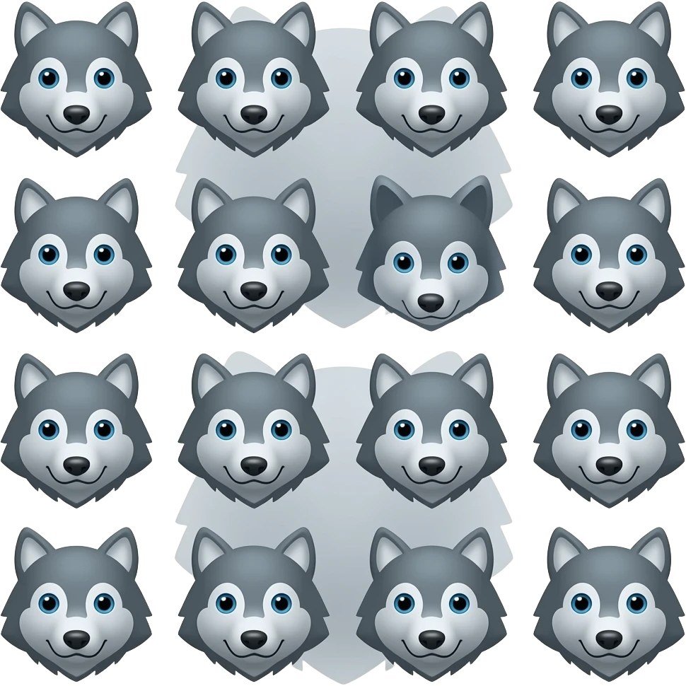 kick için 12 adet abonelik rozeti oluşturur musun kurt motifli emoji