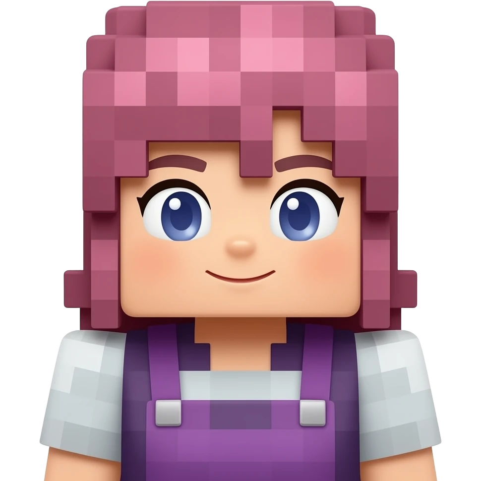 A girl from Minecraft emoji