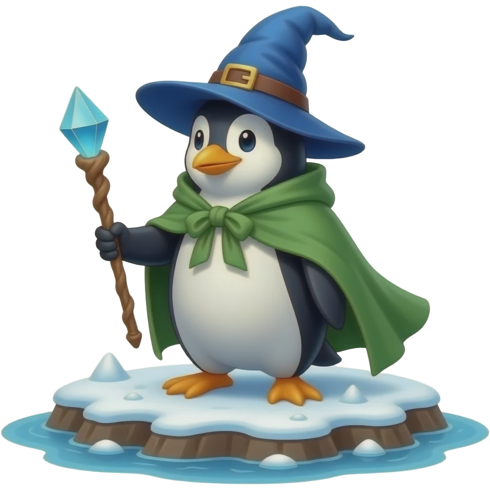 Penguin Wizard emoji