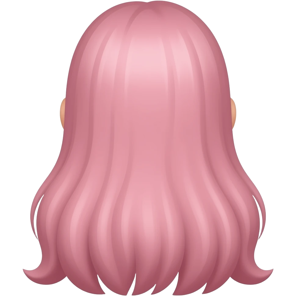 Pink long Hair emoji
