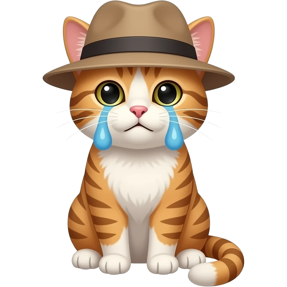Sad cat hat emoji