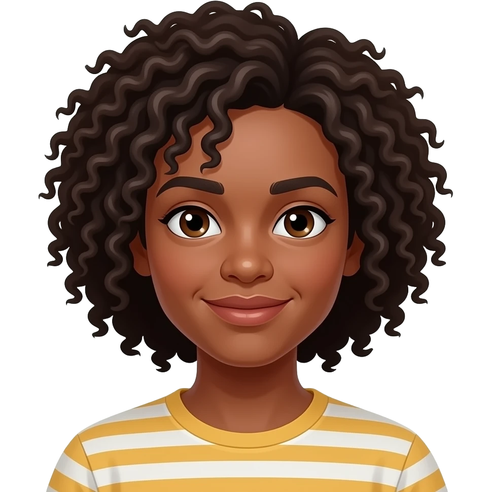 Cabelo cacheado emoji