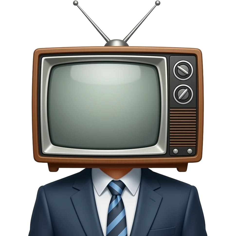 TV headed man emoji
