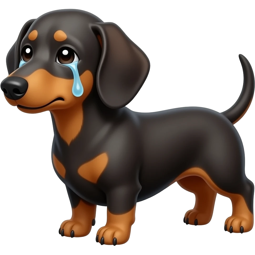 perro salchicha llorando emoji