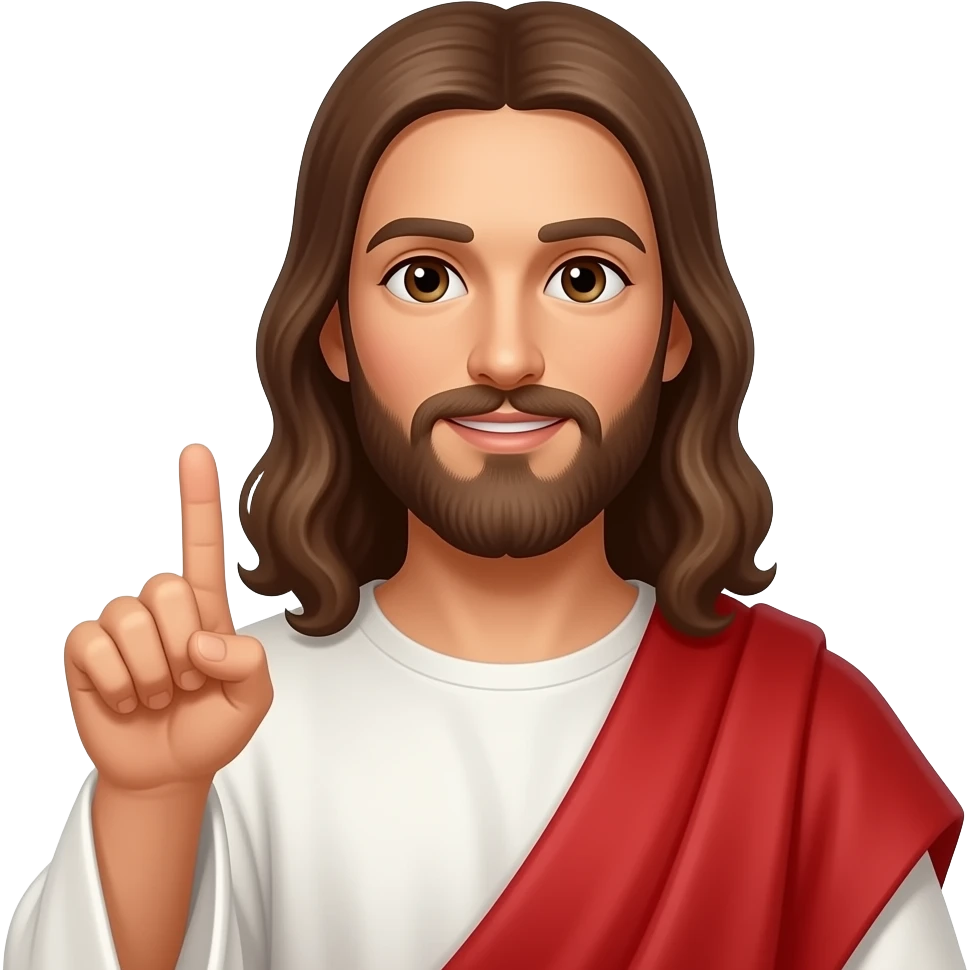 jesus señalando con el dedo emoji