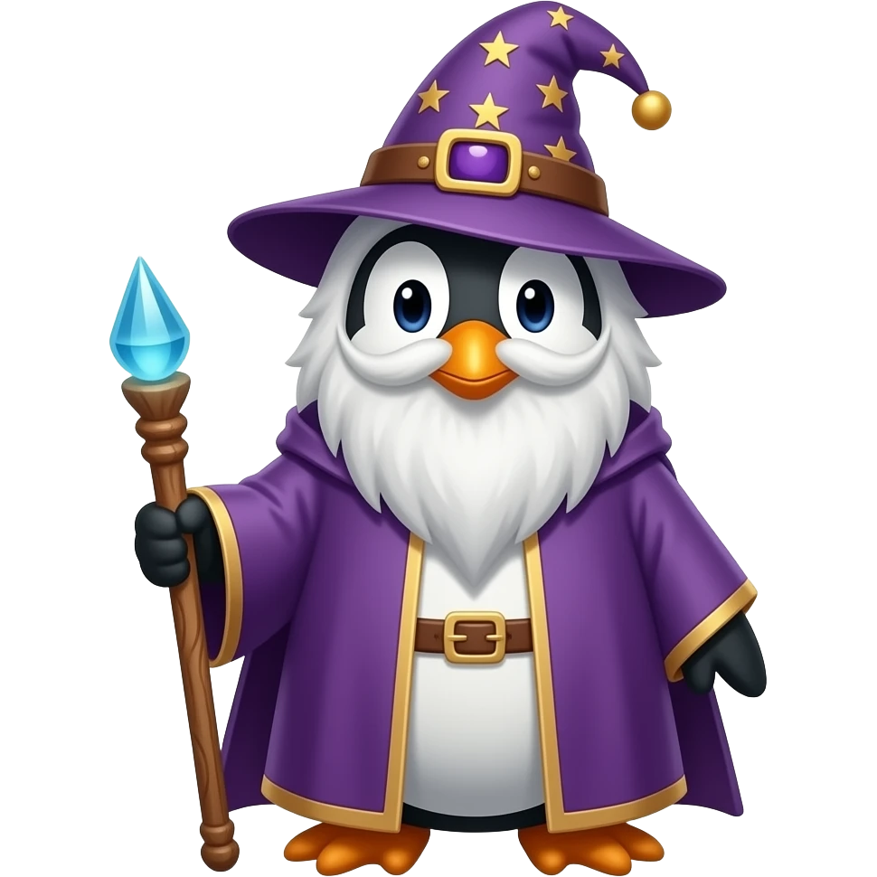 Penguin Wizard emoji