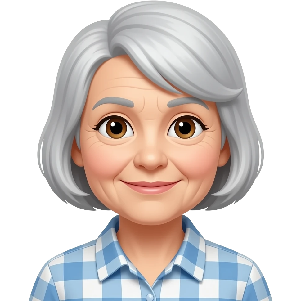 Older lady with shorter hair emoji