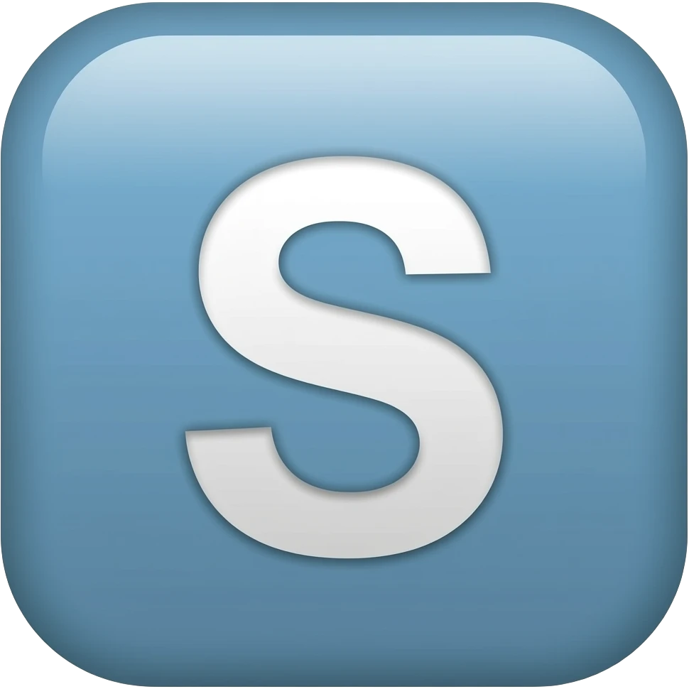 E and S Letter inside the square emoji