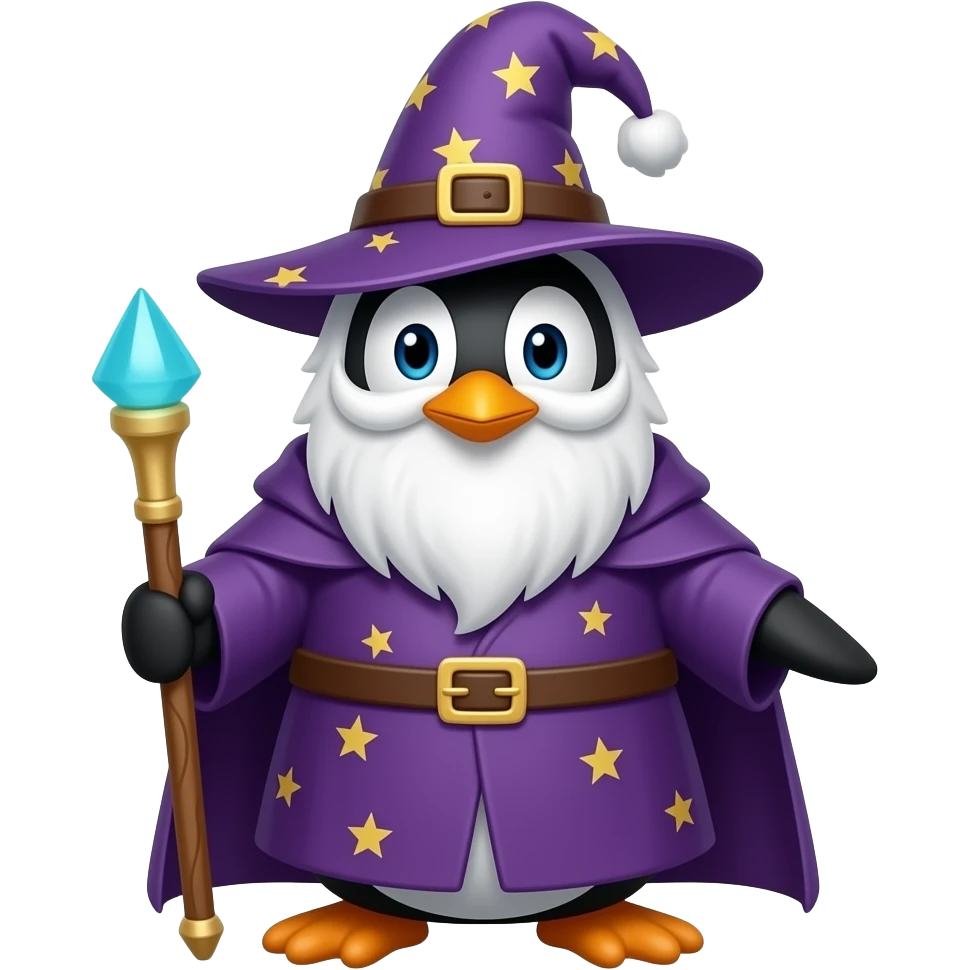 Penguin Wizard emoji