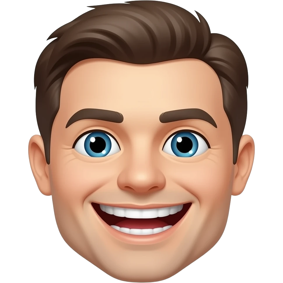 Uśmiech od ucha do ucha, śmieszna twarz, bez dwóch zębów emoji